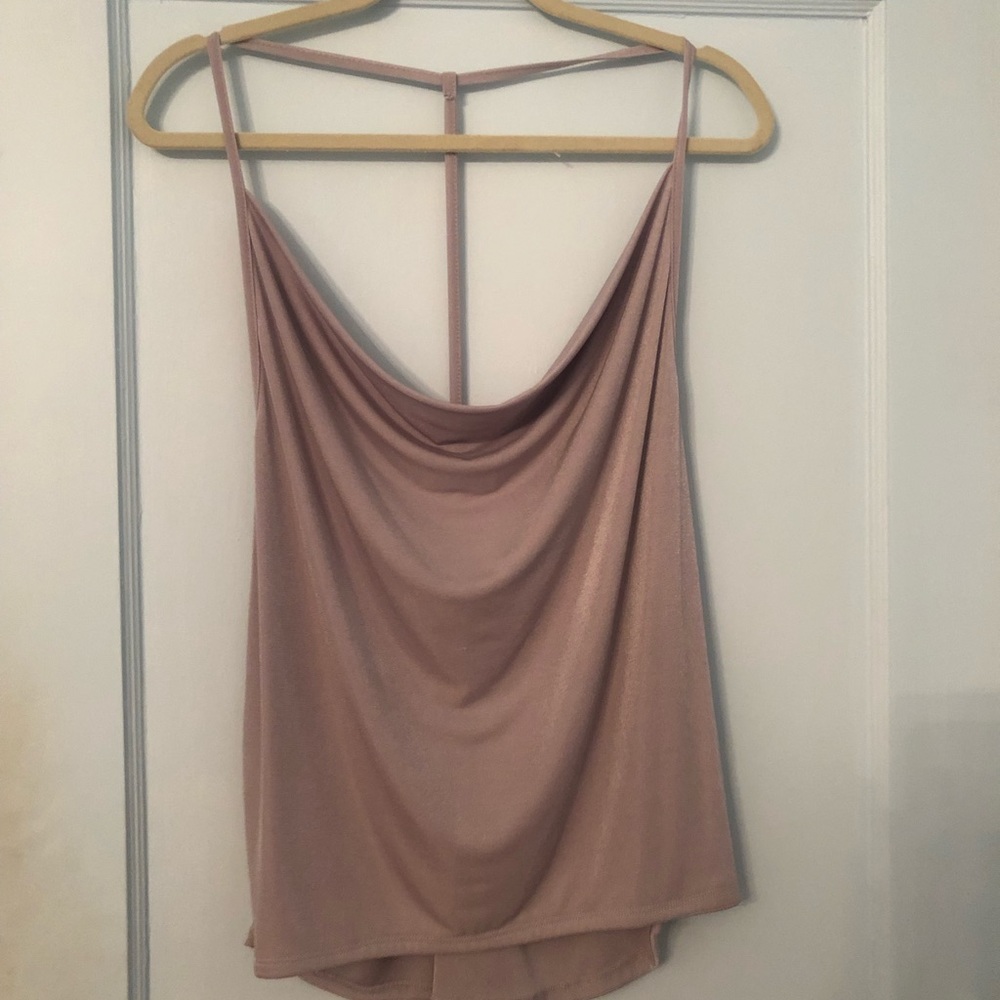 Never worn size large lavender cowl neck tank